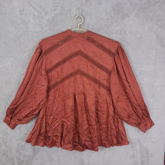 Jen’s Pirate Booty Stevie Top Tunic Sz M Cottagecore Long Balloon Sleeve Peasant - Picture 6 of 11